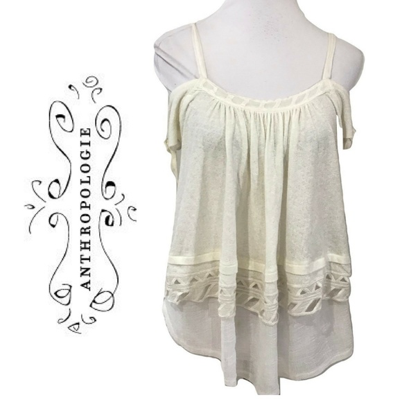 Free People Tops - Anthropologie Free People XS Ivory Top Gauzy Boho